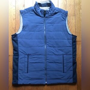 Vineyard Vines Reversible Polartec Vest, Blue, Men Large